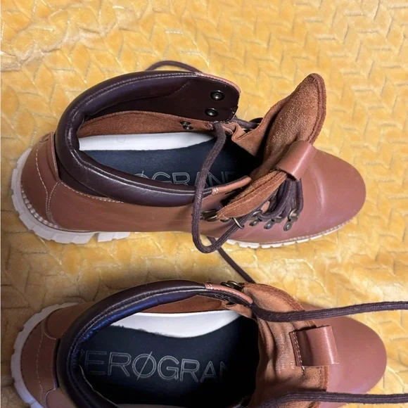 Cole Haan Men's Brown Leather Boots Size 12 - Picture 4 of 5